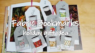 Coffee Cup Fabric Bookmarks --DIY--Holiday Gift Idea