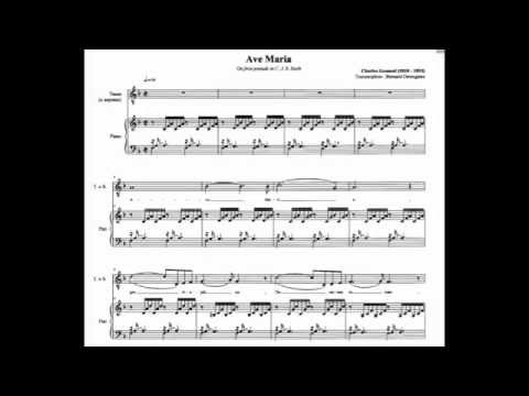 Ave Maria Ch Gounod Voice Piano Free Sheet 