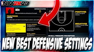 NEW BEST DEFENSIVE SETTINGS TO HELP YOU WIN MORE GAMES IN NBA 2K23 MYTEAM