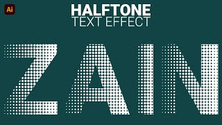 Halftone Text Effect in Illustrator | Text Effect | Illustrator Text Effect