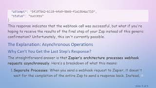 Understanding Webhooks in Zapier: Why You Can't Get Final Step Responses