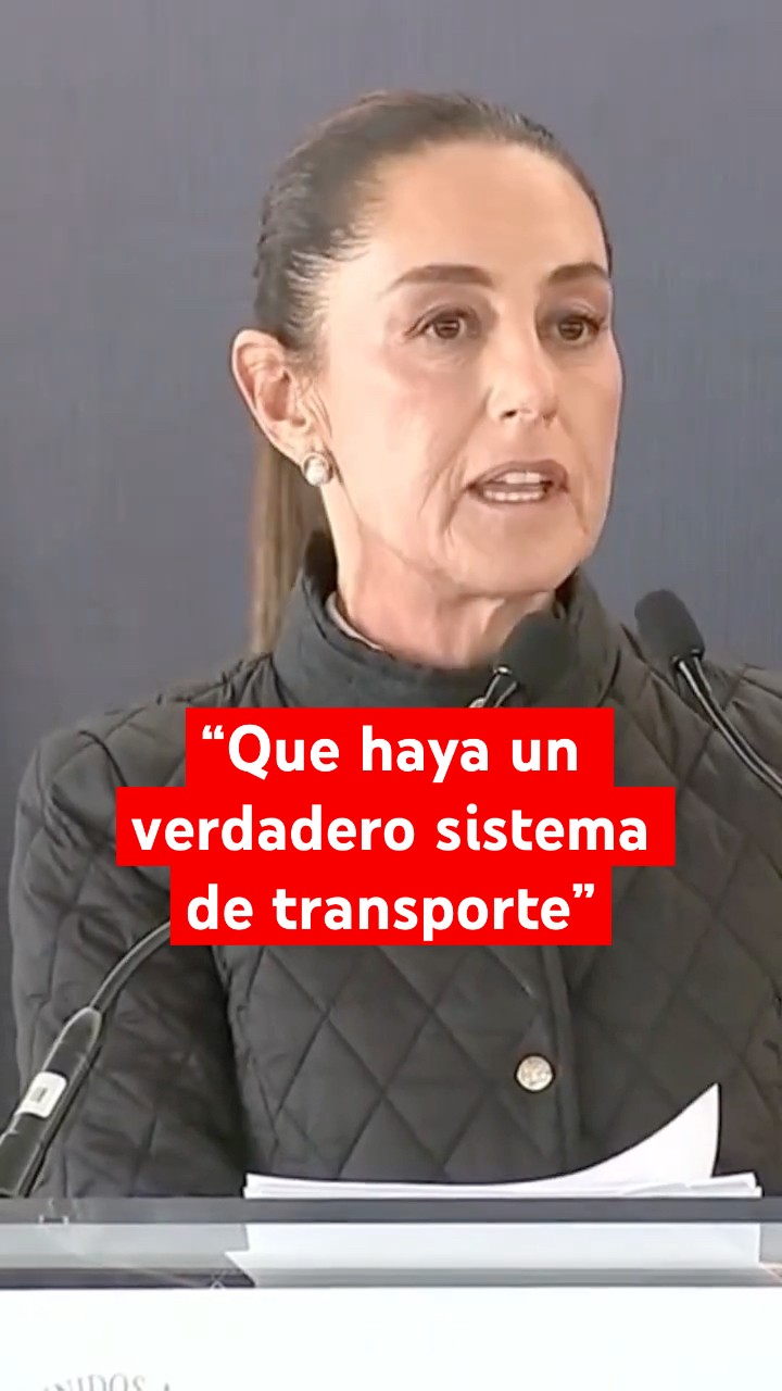 Sheinbaum anuncia plan para desarrollar sistema de transporte público en Juárez #shorts