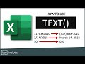 How to use the TEXT Function | Excel Tips