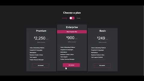 Pricing Table with html and css-source code