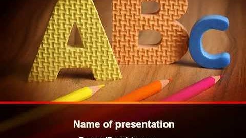 Letters For Education PowerPoint Template by PoweredTemplate.com