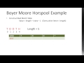 Boyer Moore Horspool Algorithm