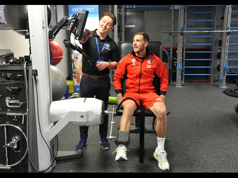 AFC Bournemouth's midfielder Dan Gosling gets to grips with our Primus Machine