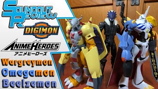 Digimon Anime Heroes  Wargreymon, Omegamon (Omnimon), Beelzemon Review and Comparison [Soundout12]
