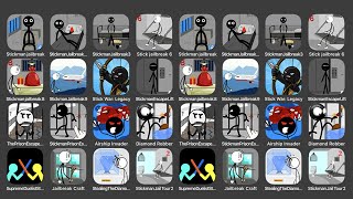 Stickman Jailbreak, Stickman Jailbreak 2, Stickman Jailbreak 3, Stickman Jailbreak 6...