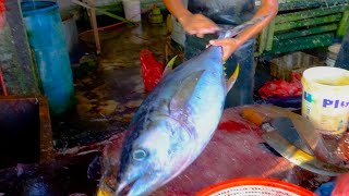 STREET FOOD ACEHNESE 2024 🔪🔥|| BIG TUNA FISH CUTTING SKILLS FOR STEAK DELICIOUS