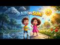 🌧️ Rain Rain Go Away + ☀️ Sun Rays Go Away | Fun Kids Song | Nursery Rhyme Animation