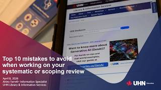 Top 10 Mistakes to Avoid When Working on Systematic or Scoping Reviews