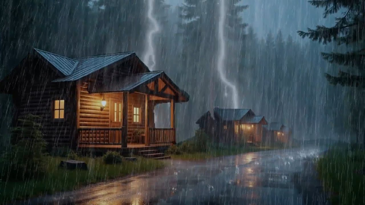 Rain Sounds for Sleeping - The Sound of Rain and Thunder in a Foggy ...