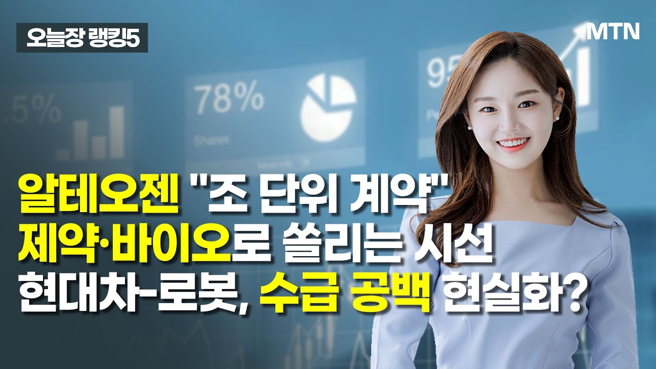 [오늘장 랭킹5] 알테오젠 