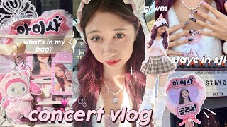 STAYC in SF vlog 🫧💗 kpop concert prep, what’s in my bag, grwm, vip + barricade ୨୧