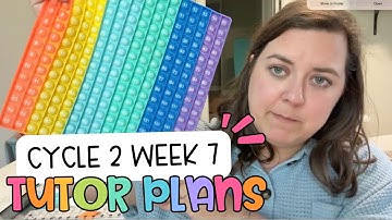 CC Cycle 2 Week 7 Tutor Plans (Apprentice class ages 6&7)