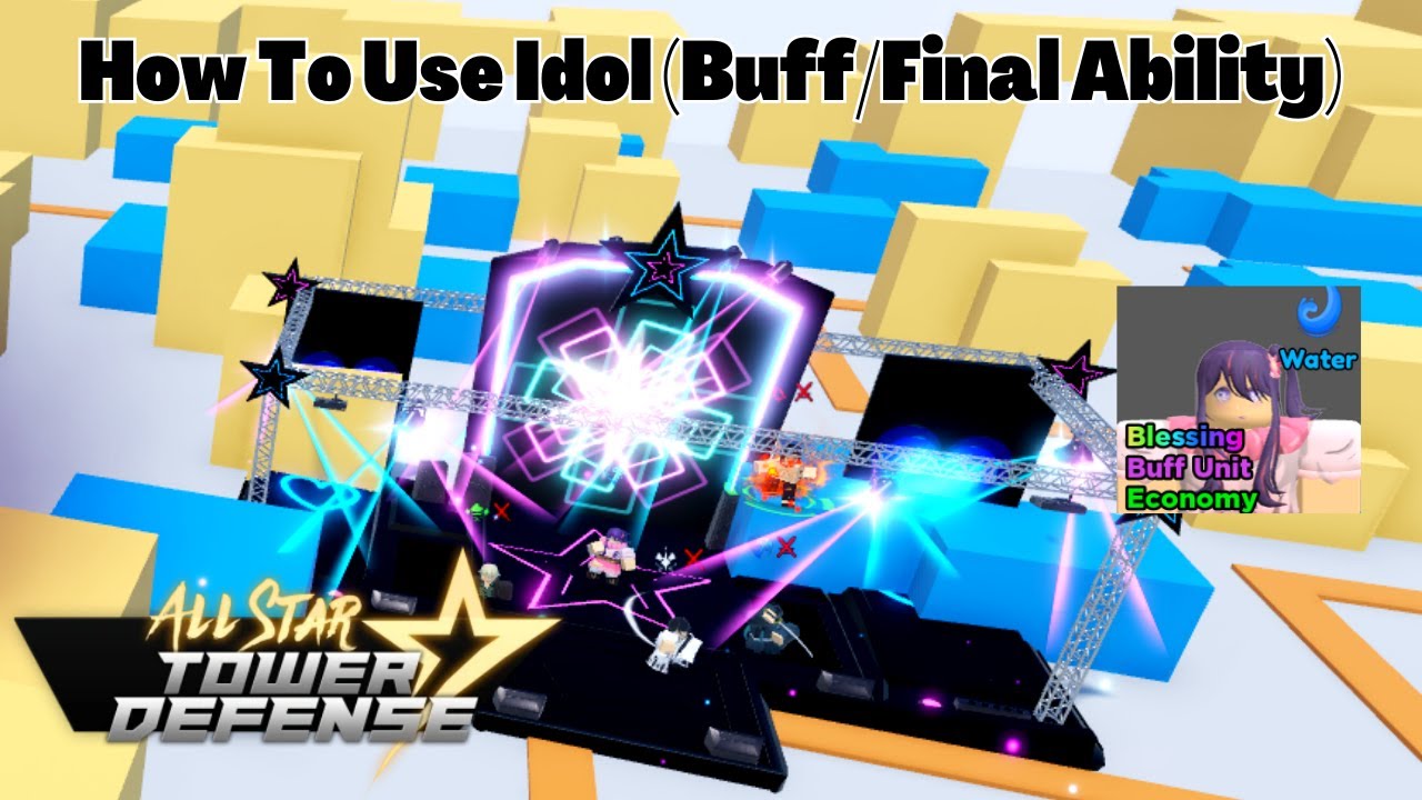 How To Use Idol (Buff/Final Ability) (Oshi no Ko Ai Hoshino Buff) Roblox All  Star Tower Defense ASTD 