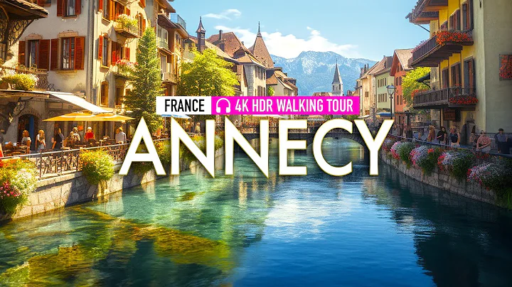Walking tour 4K60 HDR  Annecy France Quality for Big TV Pro Sound & Сaptions | European Walking Tour