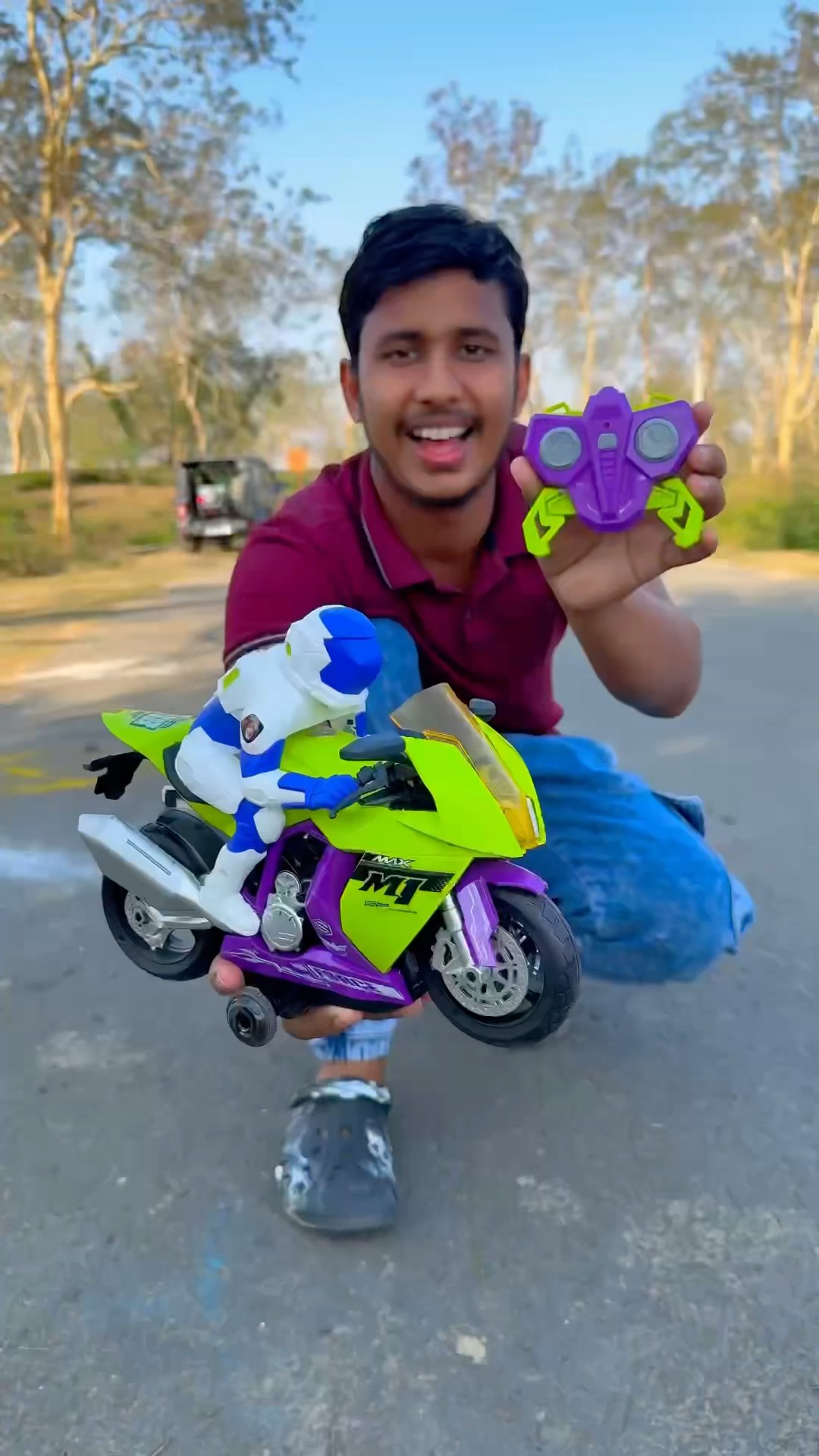 Blue stac remote control bike Unboxing