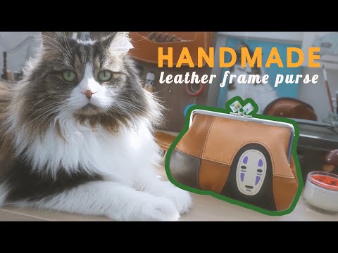 Making a No-Face Leather Frame Purse👛｜My First Cat Sitter Vlog