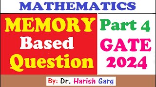 GATE 2024 Mathematics | Linear Algebra | Memory Based Question | Short Cut Tricks