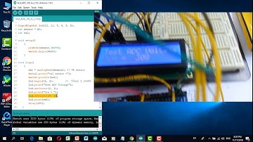 Arduino UNO : อ่านแรงดัน 0 - 5V. แสดงผลที่จอ LCD ควบคุมด้วย Arduino UNO R3