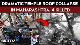 Parbhani Temple News | Moment Temple Roof Collapses During Prayers In Maharashtra, 4 Killed
