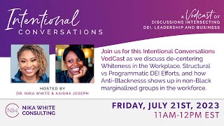 Intentional Conversations VodCast with Dr. Nika White and Co-Host Aaisha Joseph