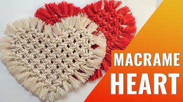 Macrame Heart  Coasters | Valentine