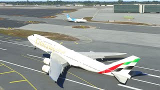 Smooth Landing Best Skill Pilot Emirates B747 At Miami Airport