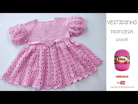 Cores e Agulhas: Vestidinho para Bebe em Crochê Princesa!