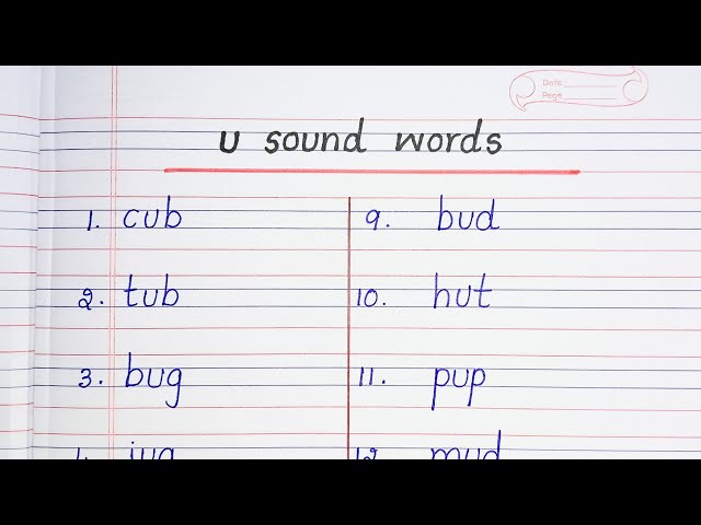 u sound words class=