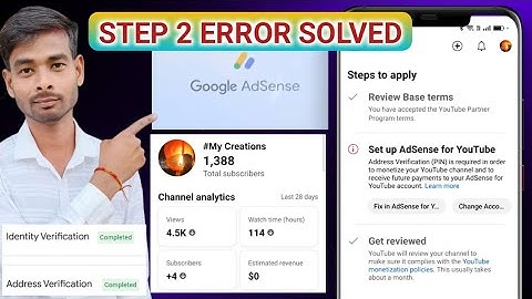 Address Verification (PIN) is required in order to monetize your YouTube channel and to receive