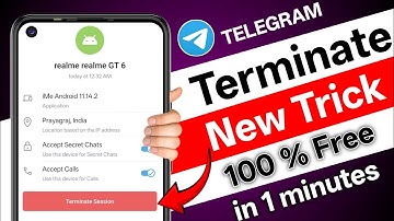 Log Out Telegram from Other Device |For Security Reasons You Can