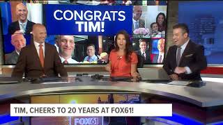 Tim Lammers celebrates 20 years at Fox 61