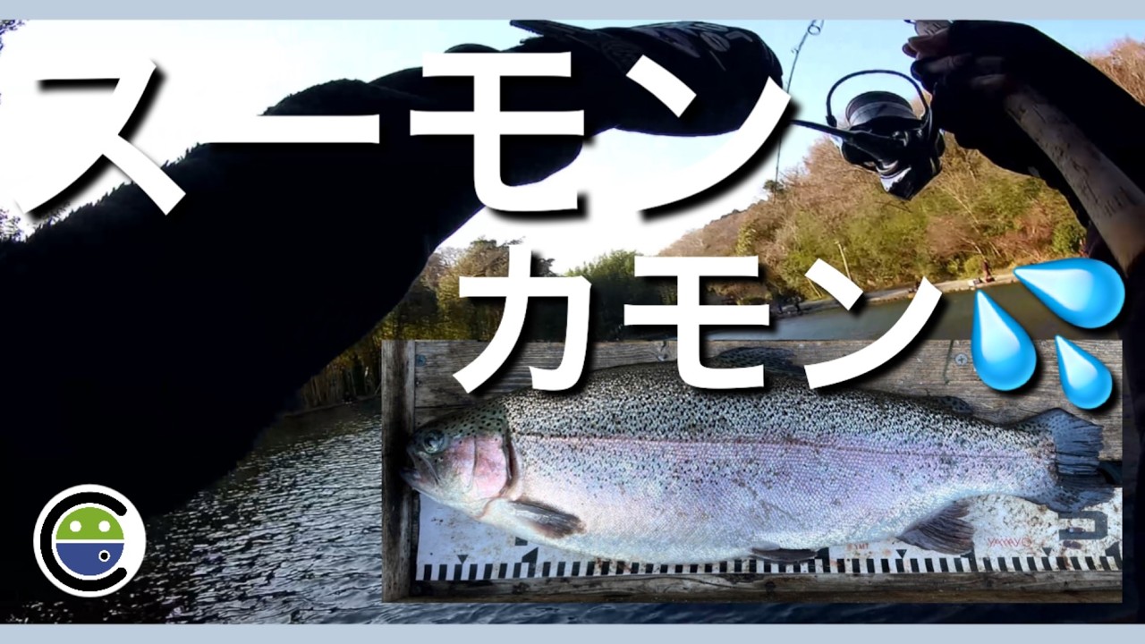 ジャンピングスーモンカモン✨すそパ下池で赤身のニジマスを釣る
