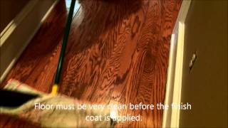On this video we show you our process cleaning and applying a new coat
of urethane to an engineered factory finished floor. please visit
website at ht...