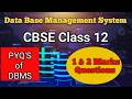 DBMS PYQ CBSE class 12