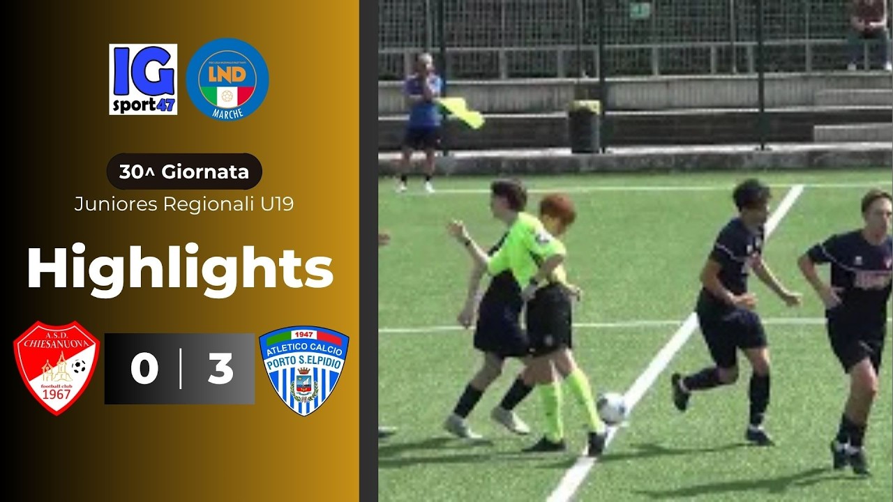 Chiesanuova-Porto S. Elpidio 0-3 (Coppa Marche Juniores U-19 Regionale)