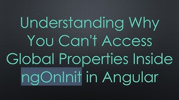 Understanding Why You Can