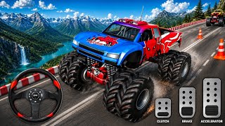 Racing Monster Jam Fire Ice Giant and Small Monster Trucks Insane Stunts game  screenshot 3