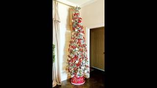 9 Ft Prelit Flocked Christmas Tree