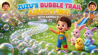 Where Did Zuzu's Kite Go? | Bubble Trail Adventure | Zuzuworld Nursery Rhymes