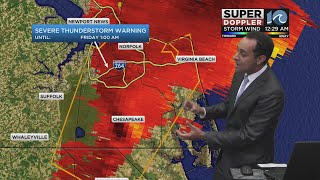 Severe weather moves through Hampton Roads