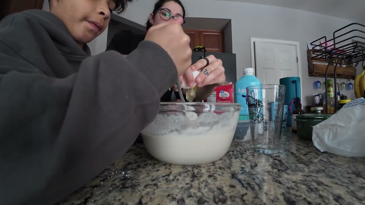 Cooking with Bec -  Blueberry Sausage Pancake Casserole 