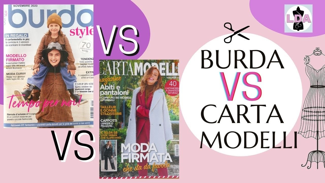 Burda Vs Cartamodelli Magazine - YouTube