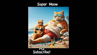 Super Lucky Meow! #cat #supercat #animals #funny ##shorts #youtube #beach #lottery #cute