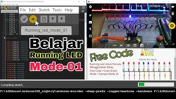 Belajar Running LED Arduino Untuk Pemula Mode-01 Free Code Arduino