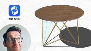 Shapr3D -  Round Table with Hexagon Wirebase