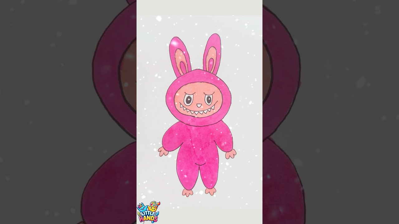 Draw cute easy labubu step by step